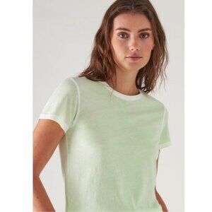 Patrick Assaraf Reverse Spray Classic T-Shirt Acid Green Size Large